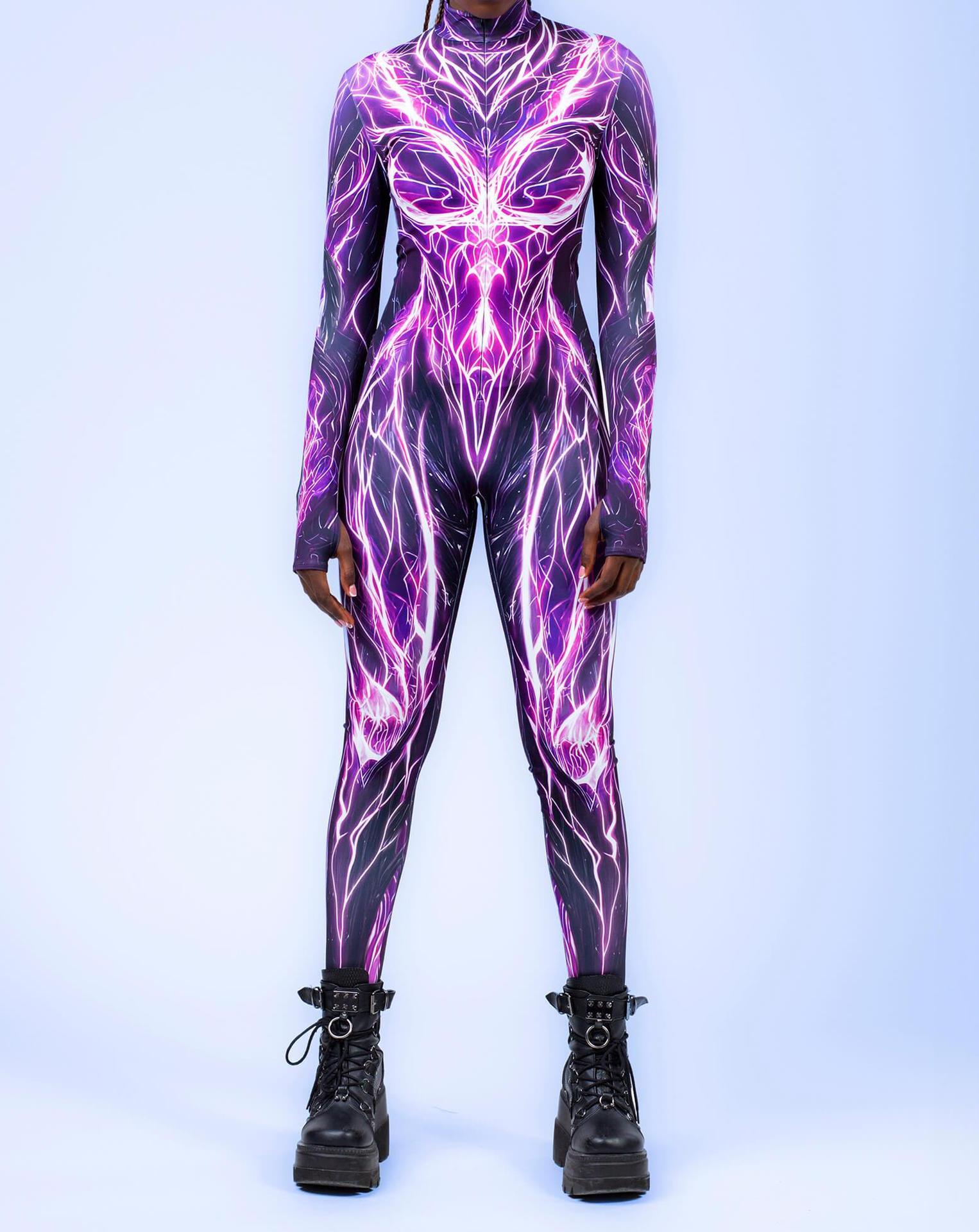 Women Cool Cyber Cosplay Jumps - Herbal Yoga avaliação e preço