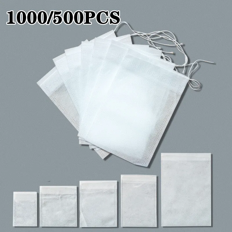 1000-100Pcs Disposable Teabags - Herbal Wellness Products avaliação e preço