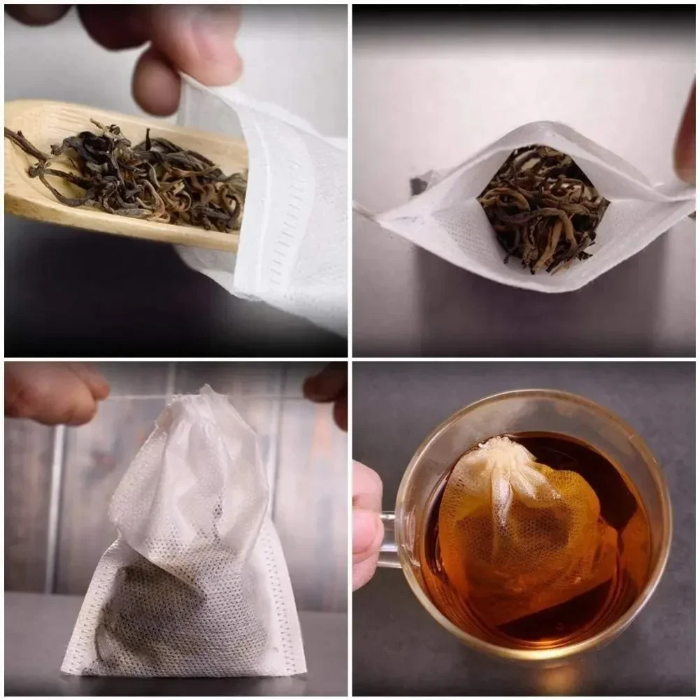 1000-100Pcs Disposable Teabags - Herbal Wellness Products avaliação e preço