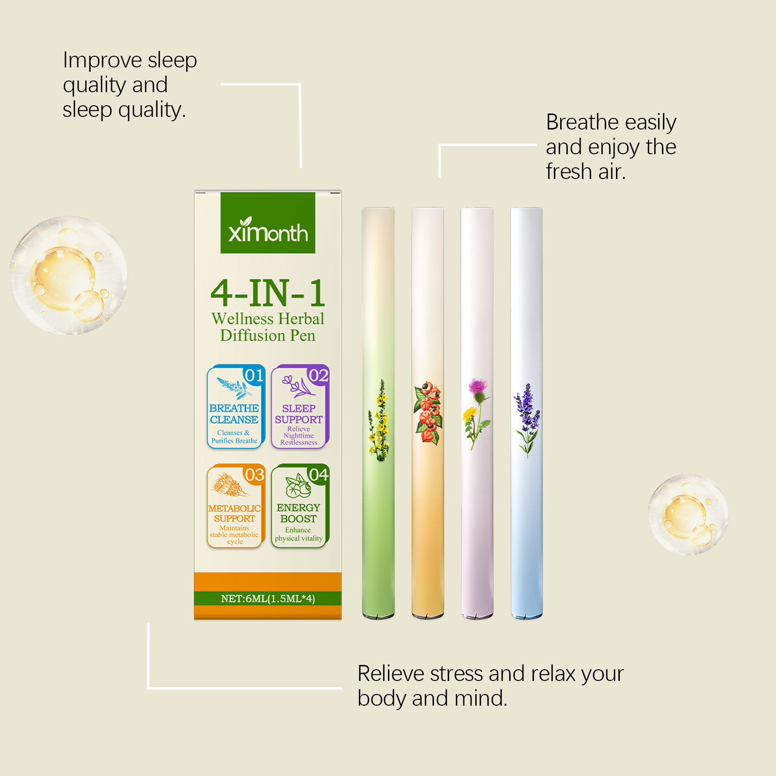 4 In 1 Herbal Energy Combo Sti - Herbal Wellness In avaliação e preço