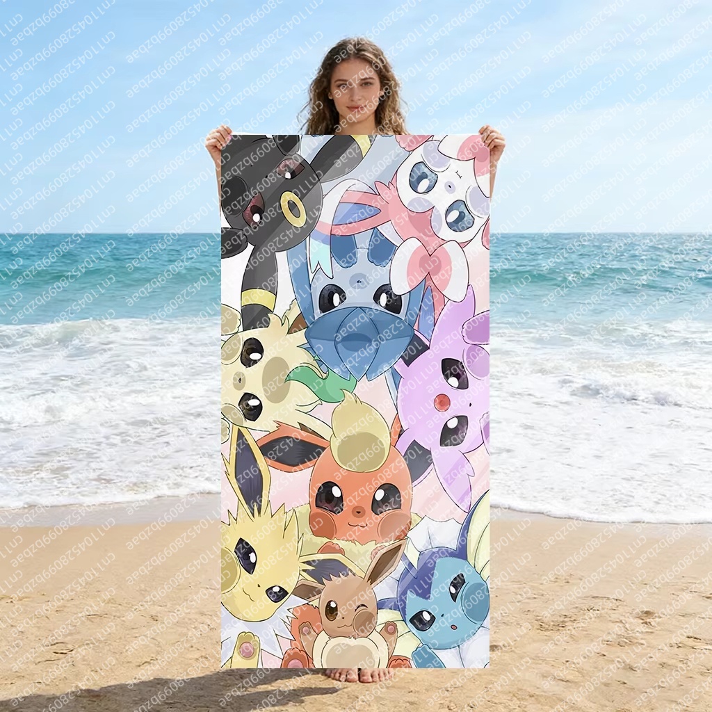 Cute Pokemon Beach Towel Quick - Herbal Yoga avaliação e preço
