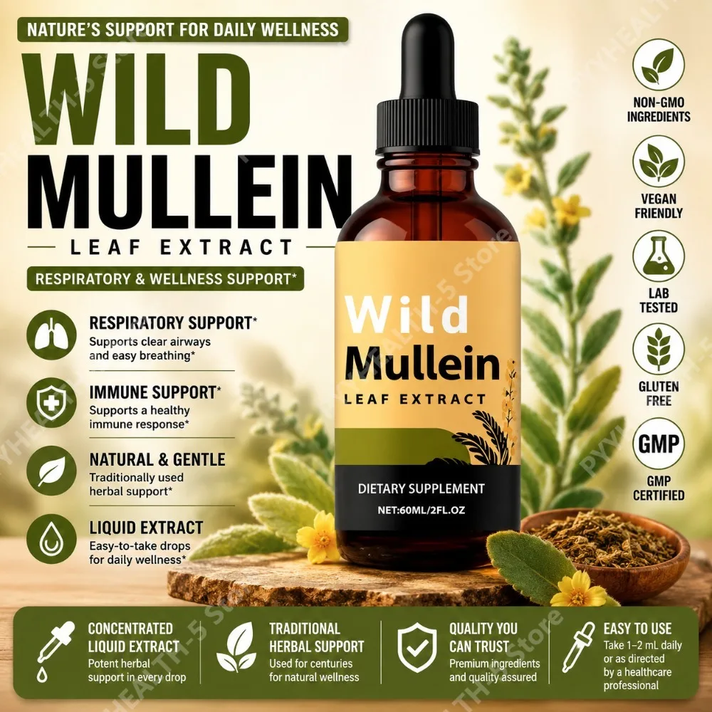 Wild Mullein Leaf Drops with G - Herbal Wellness In avaliação e preço