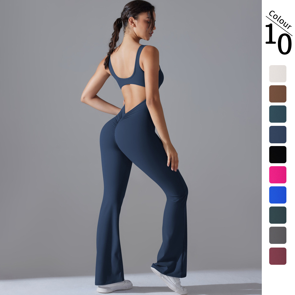 Sexy Back V Jumpsuit Gym Set W - Herbal Yoga avaliação e preço