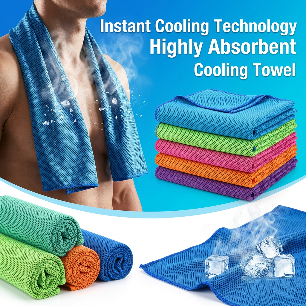 1Pcs Cooling Towel with EVA Bo - Herbal Yoga avaliação e preço