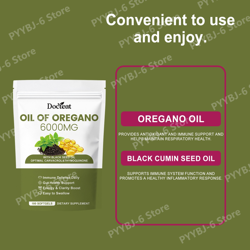 Oregano Oil Softgels with Blac - Herbal Wellness Formula avaliação e preço