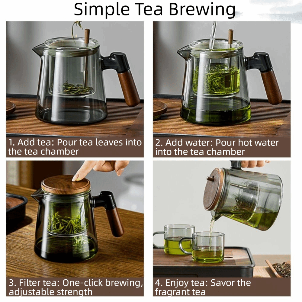 One-Touch Drip Glass Teapot 65 - Herbal Wellness Products avaliação e preço