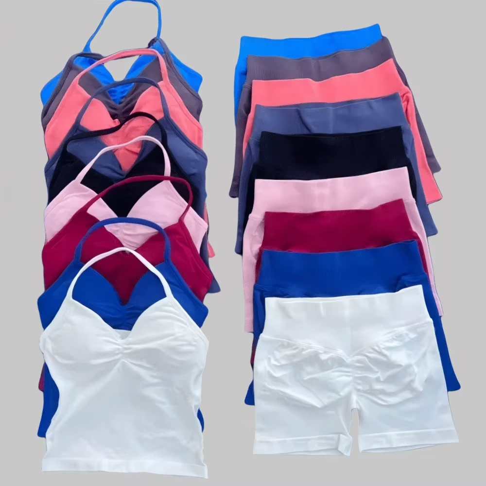 1-2 Pieces Gym Set Women Backl - Herbal Yoga avaliação e preço