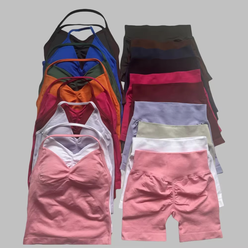 1-2 Pieces Gym Set Women Backl - Herbal Yoga avaliação e preço