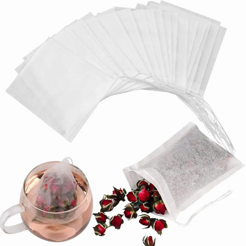100pcs Disposable Teabags Non- - Herbal Wellness Products avaliação e preço