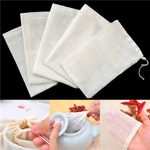 1pc/10Pcs Cotton Tea Bags Musl - Herbal Wellness Products avaliação e preço