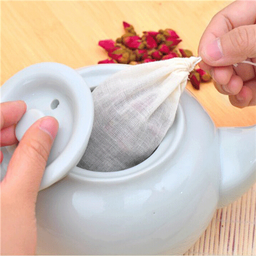1pc/10Pcs Cotton Tea Bags Musl - Herbal Wellness Products avaliação e preço