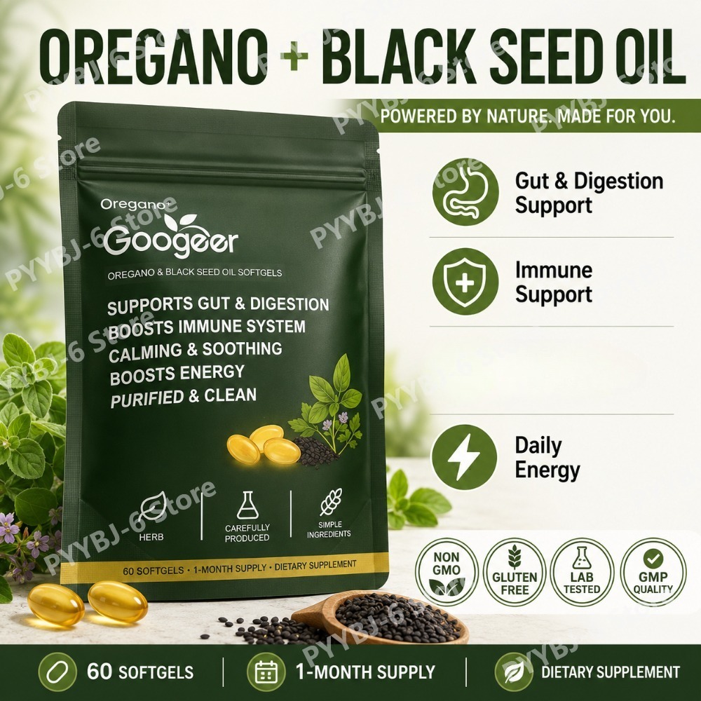 Oregano Black Seed Oil Softgel - Herbal Wellness Formula avaliação e preço