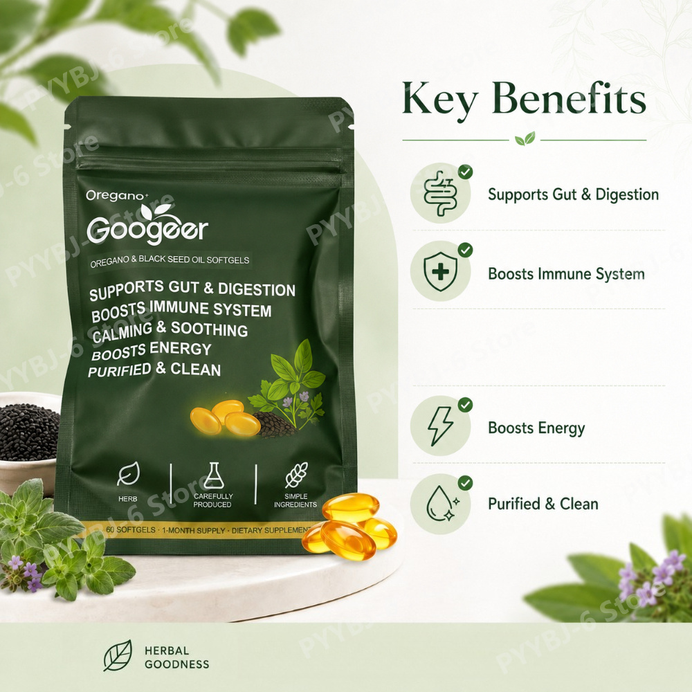 Oregano Black Seed Oil Softgel - Herbal Wellness Formula avaliação e preço