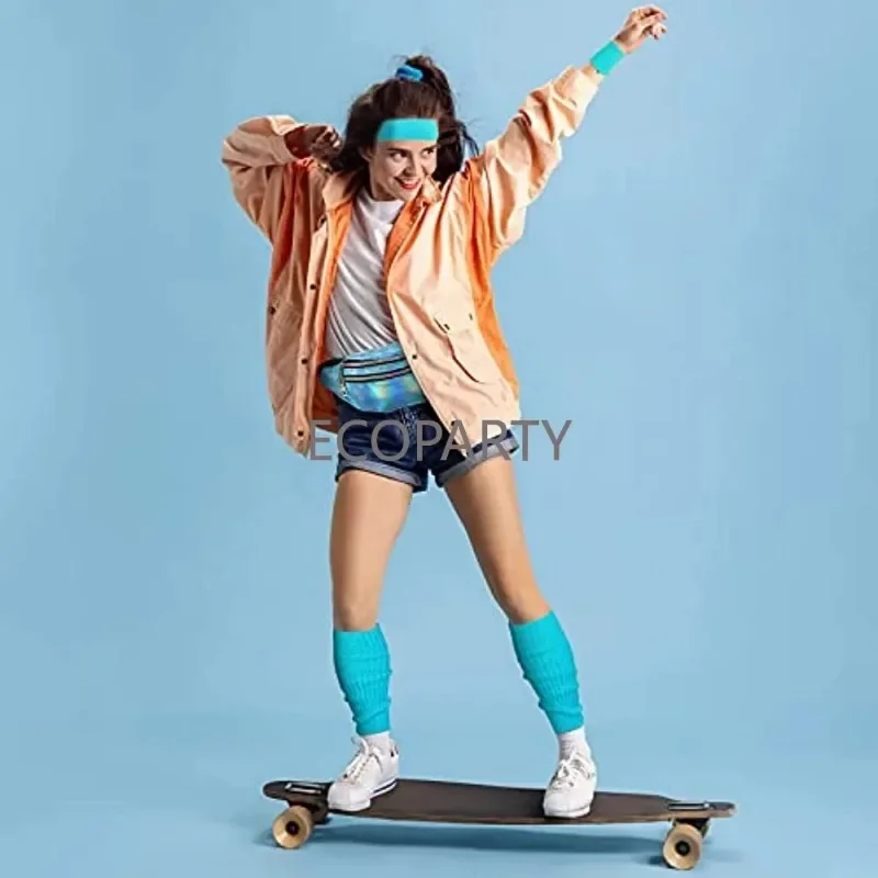 6pc 80s Women Neon Leg Warmers - Herbal Yoga avaliação e preço